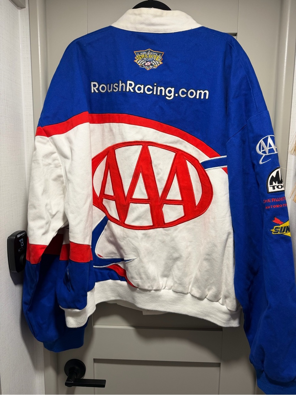Mark Martin Men's Racing Jacket - Blue/White/Red - Picture 2 of 15